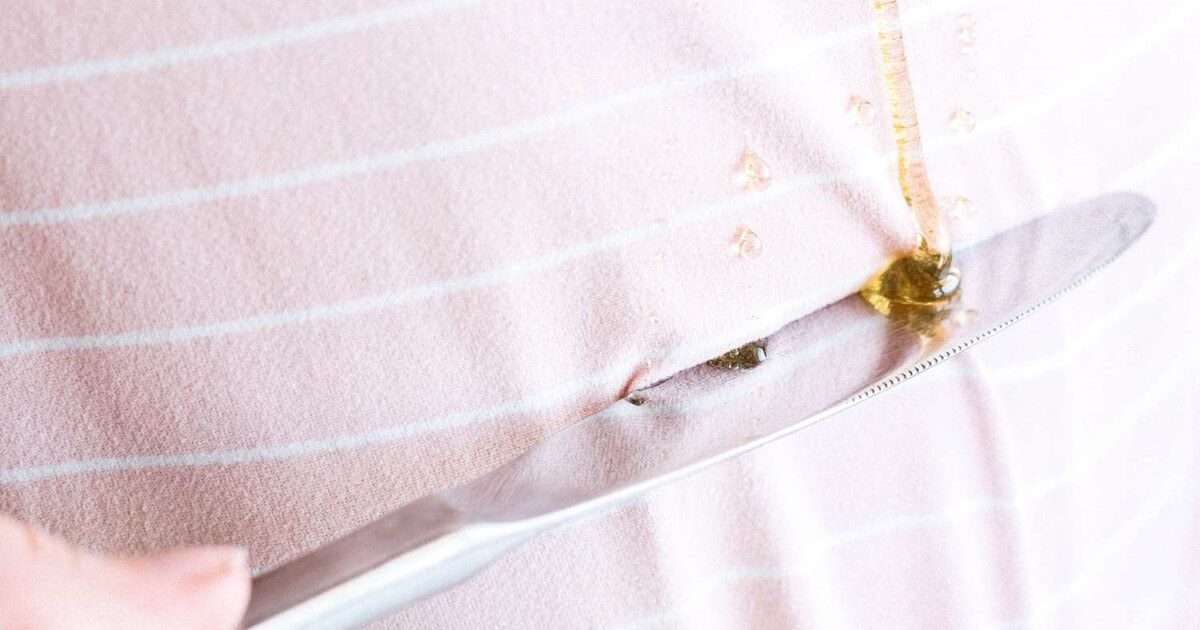 cleaning syrup stains from fabric step by step